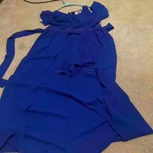 Poppies and roses blue dress used once